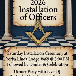 2026 Lodge Installation Dinner Party - 01/17/2026